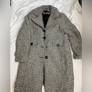 Black and white great winter coat